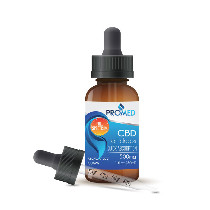 Full Spectrum CBD Oil Drops 500mg - Safe, Effective & Easy Way to Consume CBD - ProMED CBD