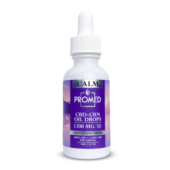 Calm CBD Oil Drops for Anxiety 1200mg - Best CBD + CBN +CBG