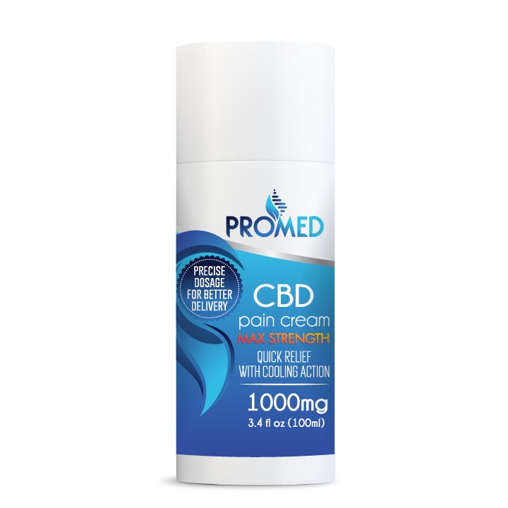 CBD Topical Cream 1000mg THC Free - ProMED CBD