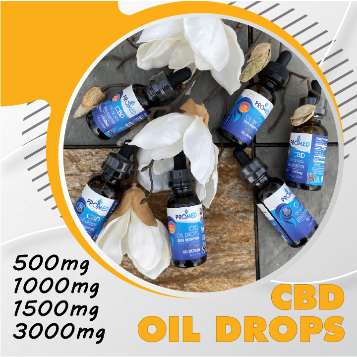 Full Spectrum CBD Oil Drops 1000mg - Safe, Effective & Easy Way to Consume CBD - ProMED CBD