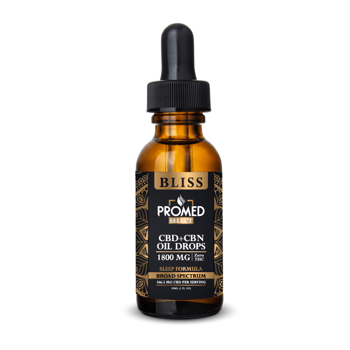 ProMED Select Bliss CBD Oil Drops for Better Sleep - 1800mg