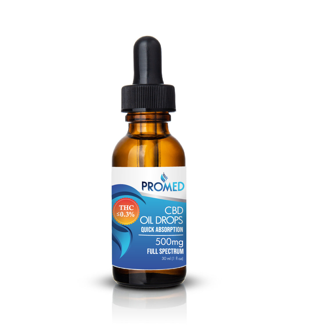 Full Spectrum CBD Oil Drops 500mg - Safe, Effective & Easy Way to Consume CBD - ProMED CBD